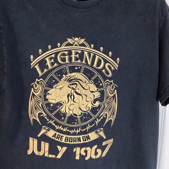 Sunfrog Black T-Shirt Legends Are Born on July 1967 Size M Unisex Men Women - Picture 3 of 5